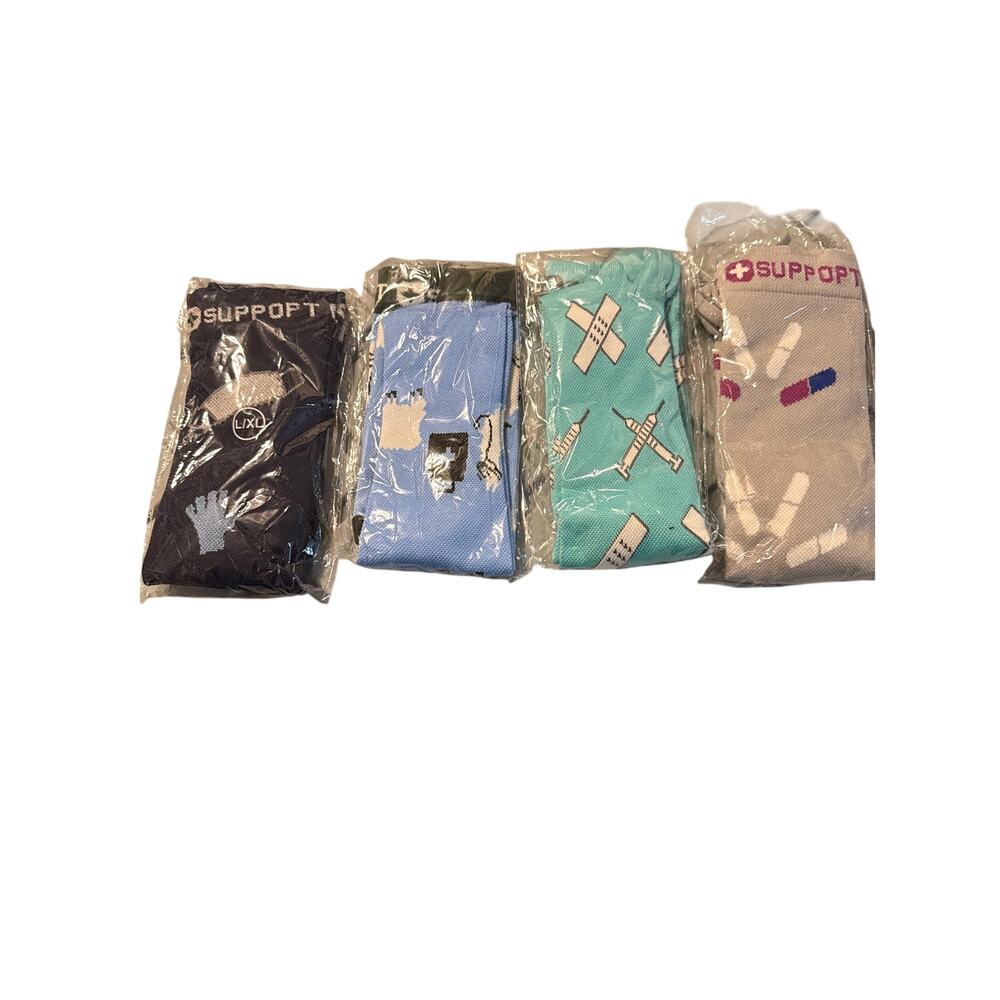 4 Pairs of Copper Compression‎ Socks SzL/XL